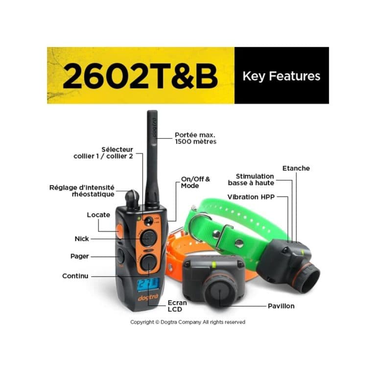 Ogrlica za dresuru i Biper Dogtra 2602T&B (za dva psa) 2